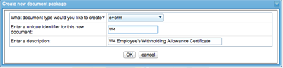 Creating an eForm (W4 example)